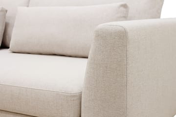 Florenz 4-seters Venstrevendt L-formet Sjeselongsofa i Stoff - Beige - Møbler - Sofaer - Sofa med sjeselong