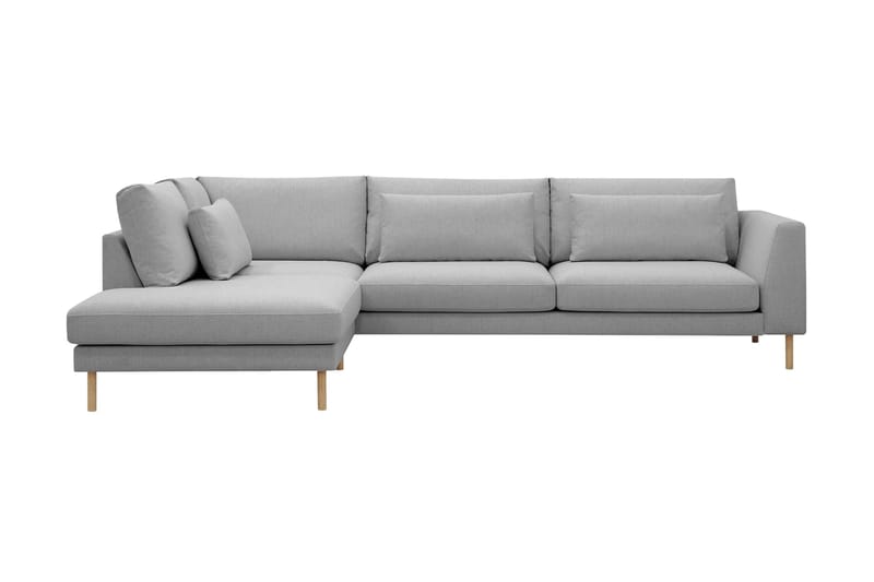 Florenz 4-seters Venstrevendt L-formet Sjeselongsofa i Stoff - Lys grå - Møbler - Sofaer - Sofa med sjeselong - 4 seters sofa med divan