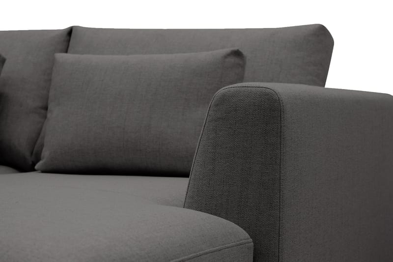 Florenz 4-seters Venstrevendt L-formet Sjeselongsofa i Stoff - Mørk grå - Møbler - Sofaer - Sofa med sjeselong - 4 seters sofa med divan