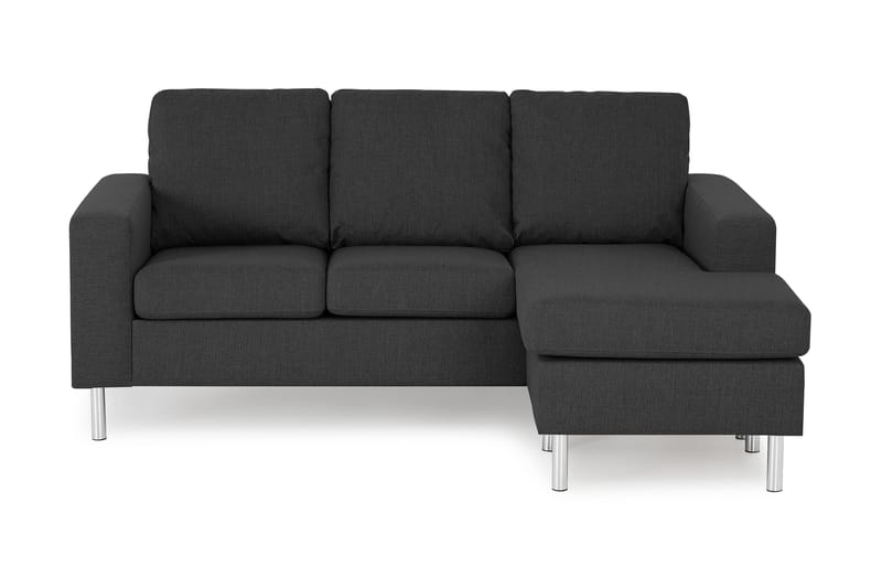 Friday 3-seters Vendbar L-formet Divansofa i Stoff - Grå - Møbler - Sofaer - Sofa med sjeselong