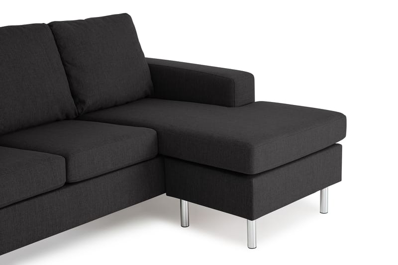 Friday 3-seters Vendbar L-formet Divansofa i Stoff - Grå - Møbler - Sofaer - Sofa med sjeselong