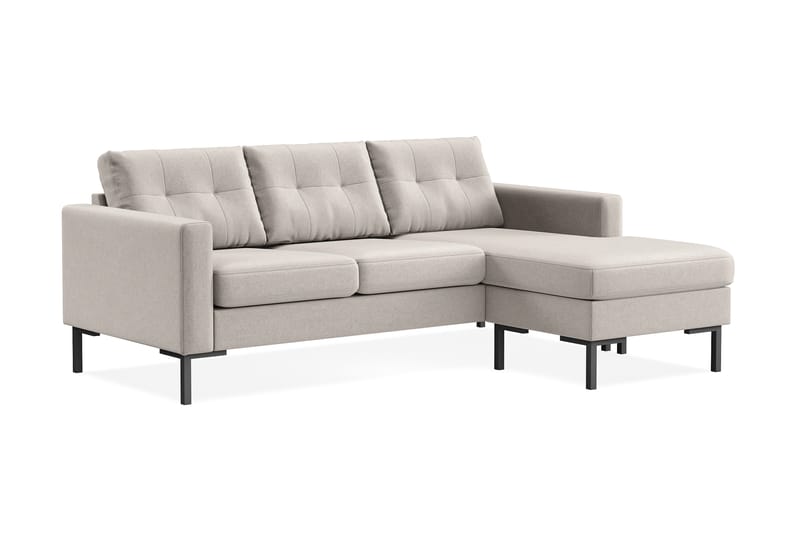 Frillestad 3-seters Høyrevendt L-formet Divansofa i Stoff - Beige - Møbler - Sofaer - Sofa med sjeselong