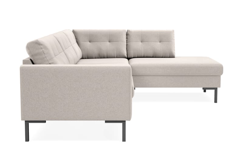 Frillestad 4-seters Høyrevendt L-formet Sjeselongsofa i Stoff - Beige - Møbler - Sofaer - Sofa med sjeselong