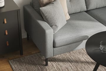 Frillestad 4-seters Høyrevendt L-formet Sjeselongsofa i Stoff - Grå - Møbler - Sofaer - Sofa med sjeselong