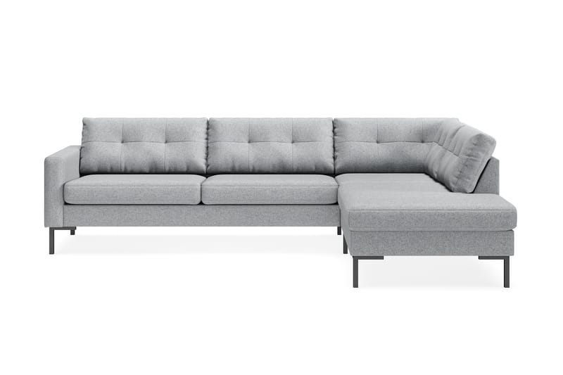 Frillestad 4-seters Høyrevendt L-formet Sjeselongsofa i Stoff - Grå - Møbler - Sofaer - Sofa med sjeselong
