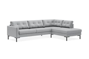 Frillestad 4-seters Høyrevendt L-formet Sjeselongsofa i Stoff - Grå - Møbler - Sofaer - Sofa med sjeselong