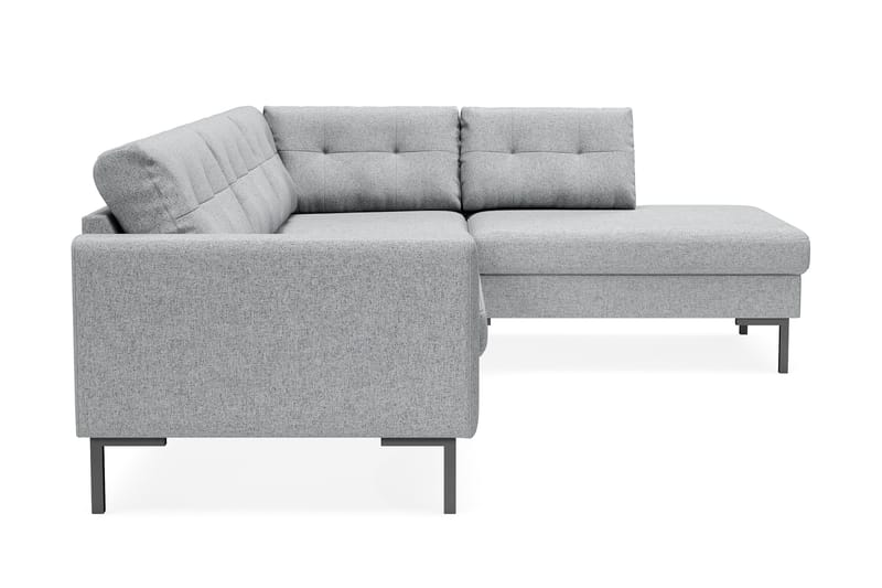 Frillestad 4-seters Høyrevendt L-formet Sjeselongsofa i Stoff - Grå - Møbler - Sofaer - Sofa med sjeselong