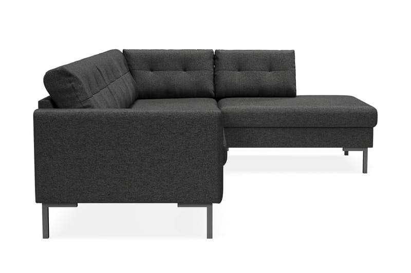 Frillestad 4-seters Høyrevendt L-formet Sjeselongsofa i Stoff - Mørk grå - Møbler - Sofaer - Sofa med sjeselong