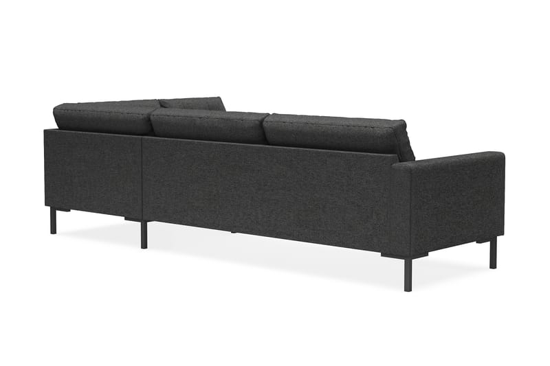 Frillestad 4-seters Høyrevendt L-formet Sjeselongsofa i Stoff - Mørk grå - Møbler - Sofaer - Sofa med sjeselong