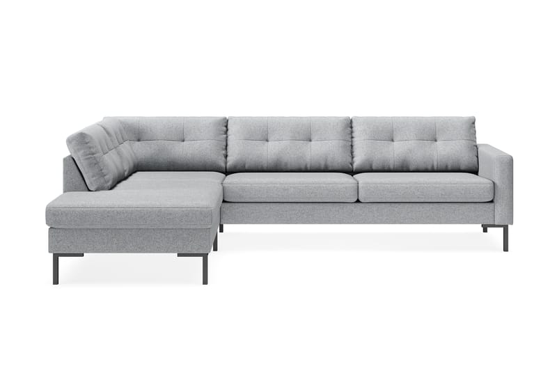 Frillestad 4-seters Venstrevendt L-formet Sjeselongsofa i Stoff - Grå - Møbler - Sofaer - Sofa med sjeselong