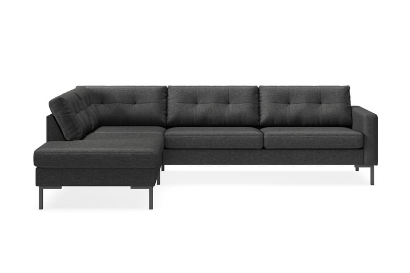 Frillestad 4-seters Venstrevendt L-formet Sjeselongsofa i Stoff - Mørk grå - Møbler - Sofaer - Sofa med sjeselong