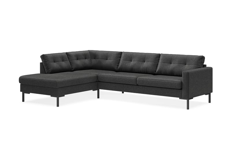 Frillestad 4-seters Venstrevendt L-formet Sjeselongsofa i Stoff - Mørk grå - Møbler - Sofaer - Sofa med sjeselong