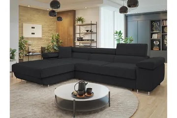 Gabina Sofa med Divan 3-seter - Mørk grå - Møbler - Sofaer - Sofa med sjeselong