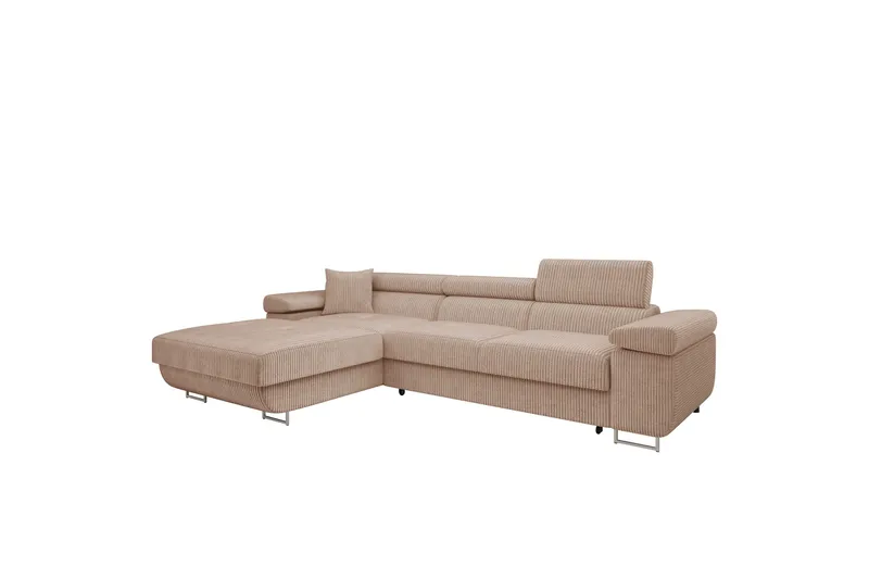 Gabina Sofa med Divan 3-seter, Rosa
