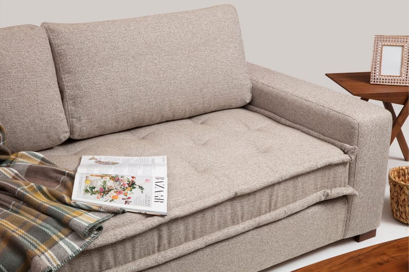Gladfield Divansofa 3-seters - Beige - Møbler - Sofaer - Sofa med sjeselong - 3 seters sofa med divan