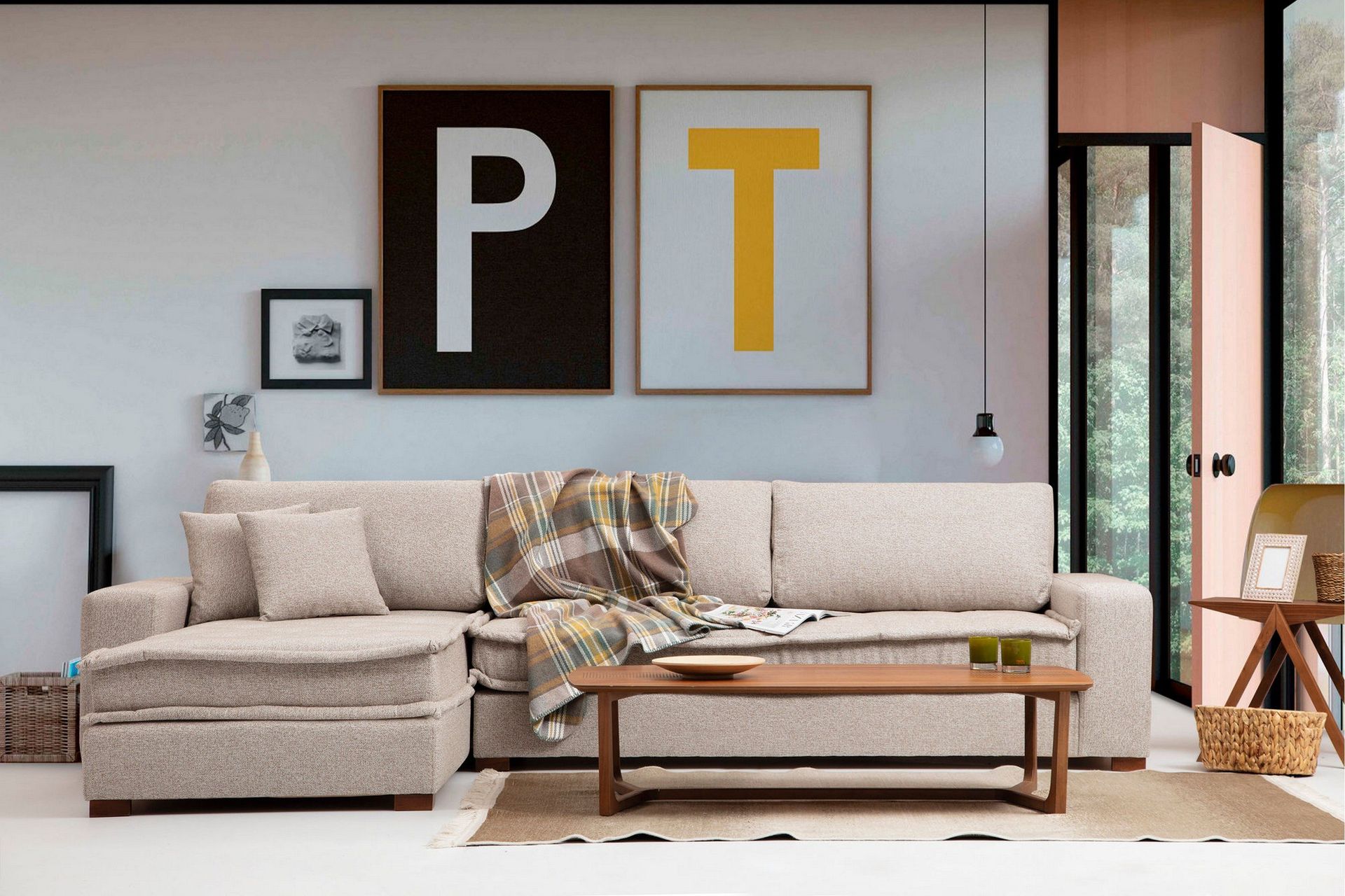 Gladfield Divansofa 3-seters - Beige