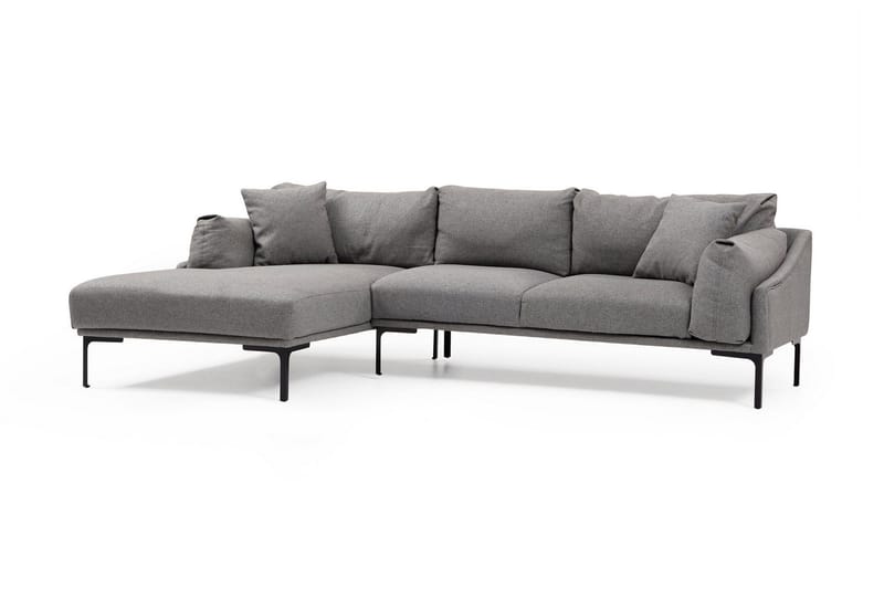 Glenure Sofa m. Divan 4-seters - Grå - Møbler - Sofaer - Sofa med sjeselong