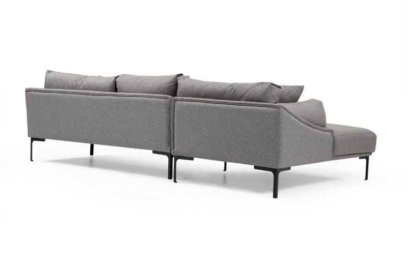 Glenure Sofa m. Divan 4-seters - Grå - Sofa med sjeselong - 4 seters sofa med divan