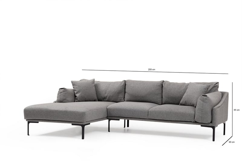 Glenure Sofa m. Divan 4-seters - Grå - Møbler - Sofaer - Sofa med sjeselong