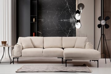 Glenure Sofa m. Divan 4-seters - Krem - Møbler - Sofaer - Sofa med sjeselong