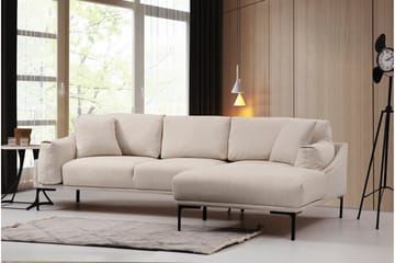 Glenure Sofa m. Divan 4-seters - Krem - Møbler - Sofaer - Sofa med sjeselong