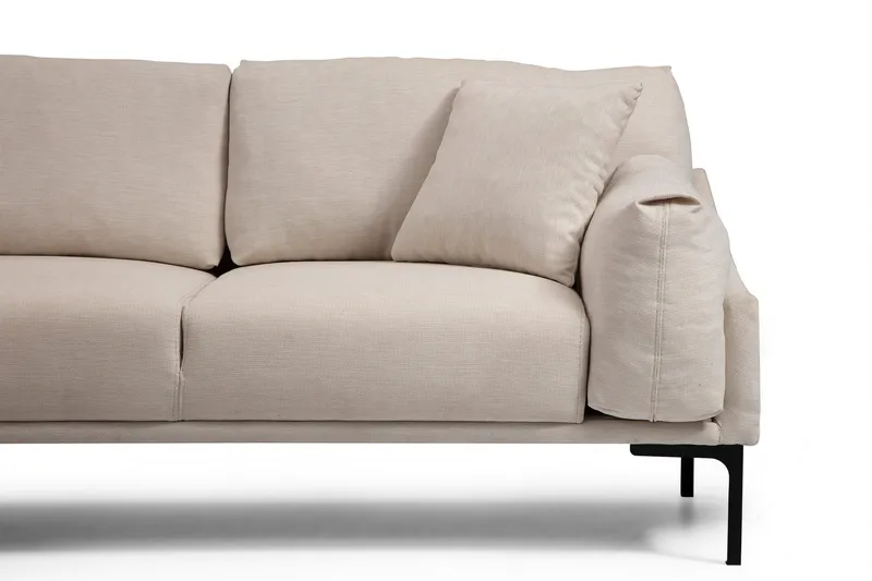 Glenure Sofa m. Divan 4-seters - Krem - Møbler - Sofaer - Sofa med sjeselong