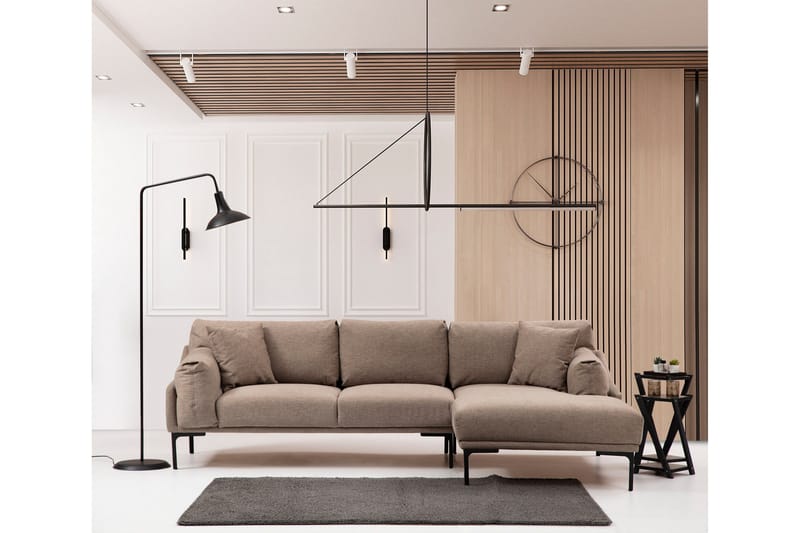 Glenure Sofa m. Divan 4-seters - Mocha - Møbler - Sofaer - Sofa med sjeselong