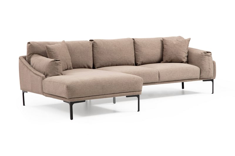 Glenure Sofa m. Divan 4-seters - Mocha - Møbler - Sofaer - Sofa med sjeselong