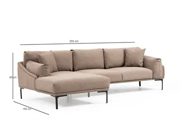 Glenure Sofa m. Divan 4-seters - Mocha - Møbler - Sofaer - Sofa med sjeselong