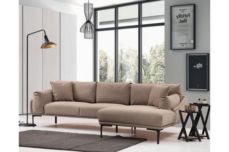 Glenure Sofa m. Divan 4-seters - Mocha - Møbler - Sofaer - Sofa med sjeselong
