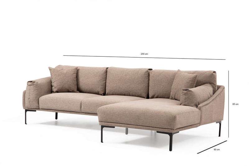 Glenure Sofa m. Divan 4-seters - Mocha - Møbler - Sofaer - Sofa med sjeselong