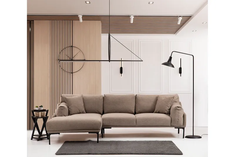 Glenure Sofa m. Divan 4-seters - Mocha - Møbler - Sofaer - Sofa med sjeselong