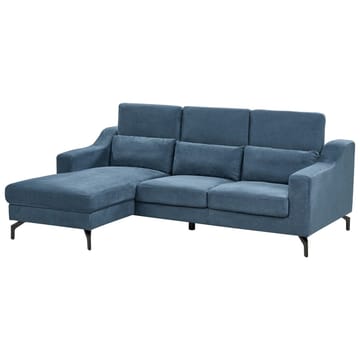 Glosli Venstrevendt Hjørnesofa med Divan og Sjeselong 220 cm i Chenille - Stålblå - Møbler - Sofaer - Sofa med sjeselong