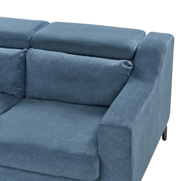Glosli Venstrevendt Hjørnesofa med Divan og Sjeselong 220 cm i Chenille - Stålblå - Møbler - Sofaer - Sofa med sjeselong