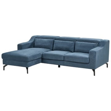 Glosli Venstrevendt Hjørnesofa med Divan og Sjeselong 220 cm i Chenille - Stålblå - Møbler - Sofaer - Sofa med sjeselong