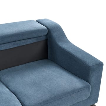 Glosli Venstrevendt Hjørnesofa med Divan og Sjeselong 220 cm i Chenille - Stålblå - Møbler - Sofaer - Sofa med sjeselong