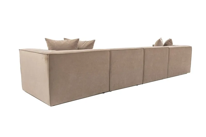 Gregor Sofa med Sjeselong 4-seter - Cappuccino - Møbler - Sofaer - Sofa med sjeselong