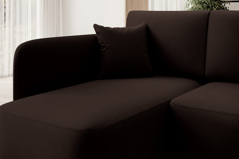 Hadson 3-seter Sofa med Sjeselong - Brun - Møbler - Sofaer - Sofa med sjeselong