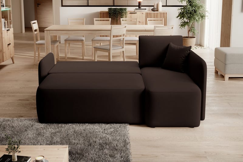 Hadson 3-seters Sofa med Divan - Brun - Møbler - Sofaer - Sofa med sjeselong