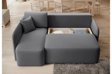 Hadson 3-seters Sofa med Divan - Mørk grå - Møbler - Sofaer - Sofa med sjeselong