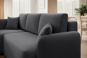 Hadson 3-seters Sofa med Divan - Mørk grå - Møbler - Sofaer - Sofa med sjeselong