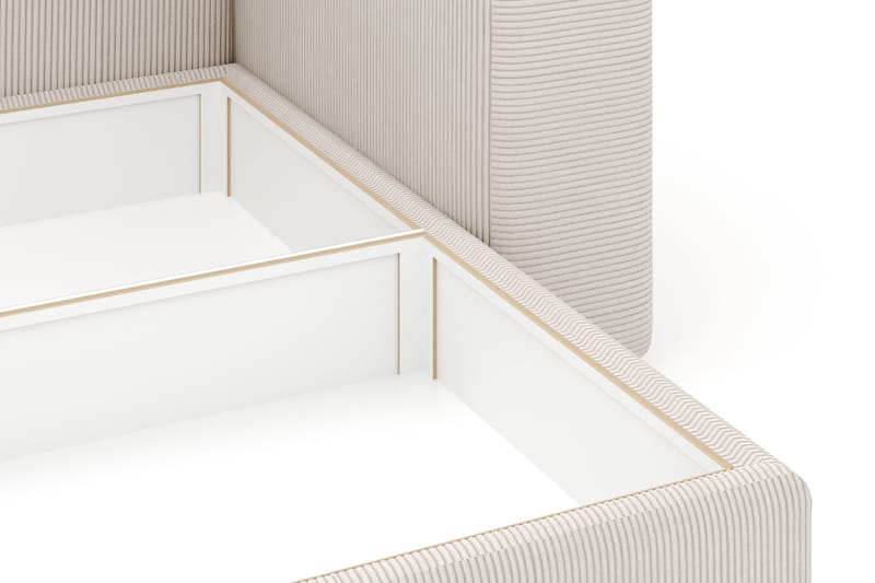 Hagblom 4-seters Divansofa med Oppbevaring Vendbar - Beige - Møbler - Sofaer - Sofa med sjeselong