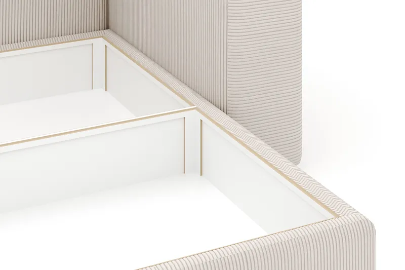 Hagblom 4-seters Divansofa med Oppbevaring Vendbar - Beige - Møbler - Sofaer - Sofa med sjeselong