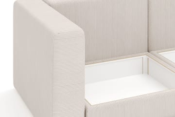 Hagblom 4-seters Divansofa med Oppbevaring Vendbar - Beige - Møbler - Sofaer - Sofa med sjeselong