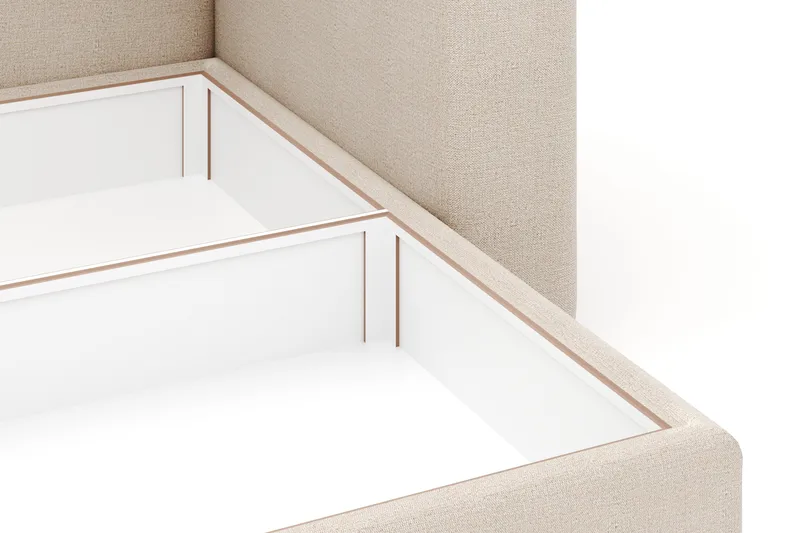 Hagblom 4-seters Divansofa med Oppbevaring Vendbar - Beige - Møbler - Sofaer - Sofa med sjeselong