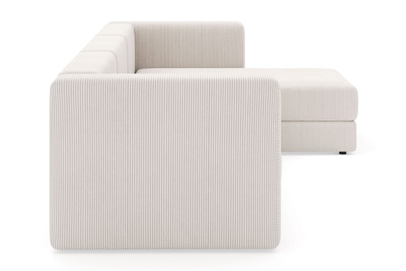 Hagblom 4-seters Divansofa med Oppbevaring Vendbar - Beige - Møbler - Sofaer - Sofa med sjeselong