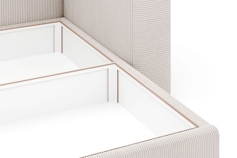 Hagblom 4-seters Divansofa med Oppbevaring Vendbar - Beige - Møbler - Sofaer - Sofa med sjeselong