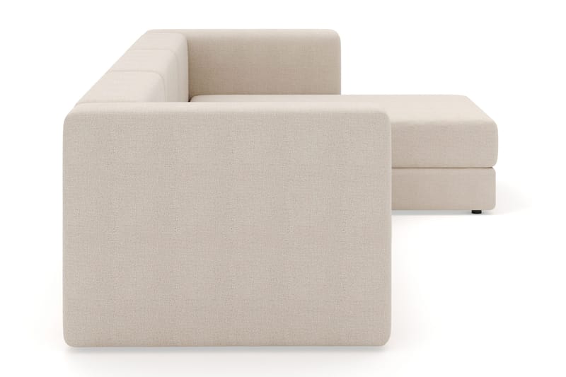 Hagblom 4-seters Divansofa med Oppbevaring Vendbar - Beige - Møbler - Sofaer - Sofa med sjeselong