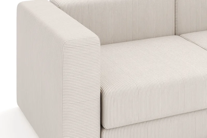Hagblom 4-seters Divansofa med Oppbevaring Vendbar - Beige - Møbler - Sofaer - Sofa med sjeselong