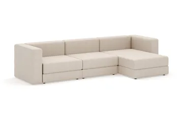 Hagblom 4-seters divansofa med oppbevaring vendbar - Beige - Møbler - Sofaer - Sofa med sjeselong
